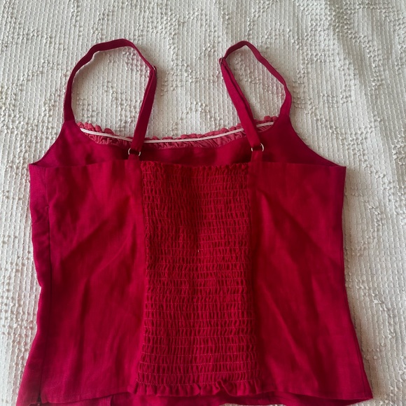 Reformation Cari Linen top in corvette - pink linen tank top - Picture 4 of 6